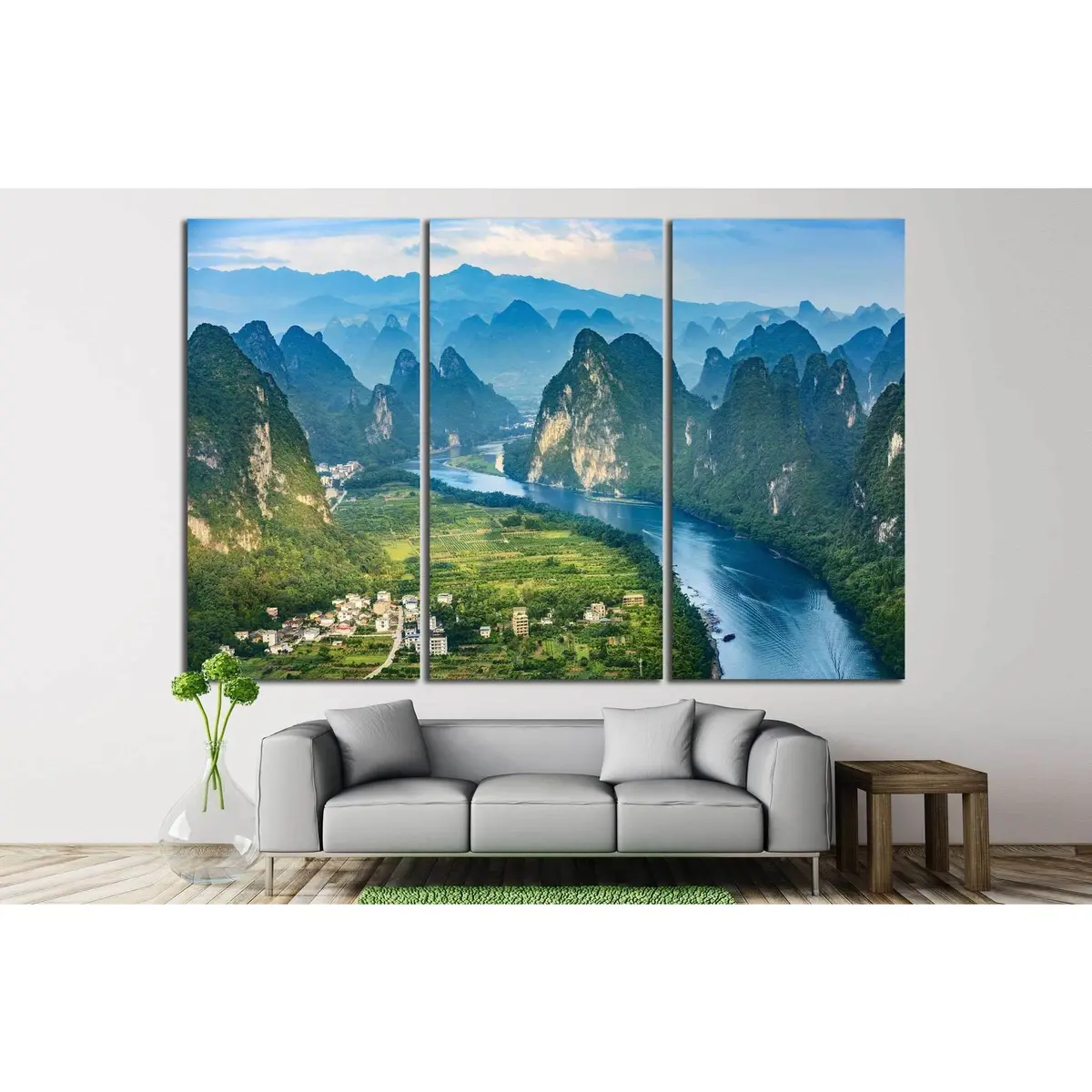 Landscape Of Guilin, China №624 Ready To Hang Canvas Print 5