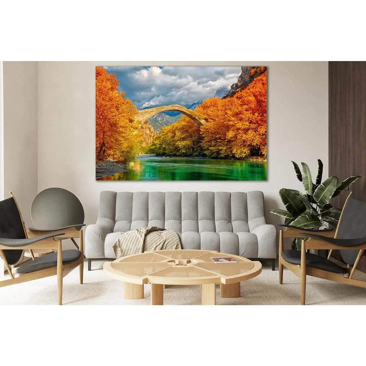 Landscape Of Konitsky Bridge №Sl664 Ready To Hang Canvas Print 1