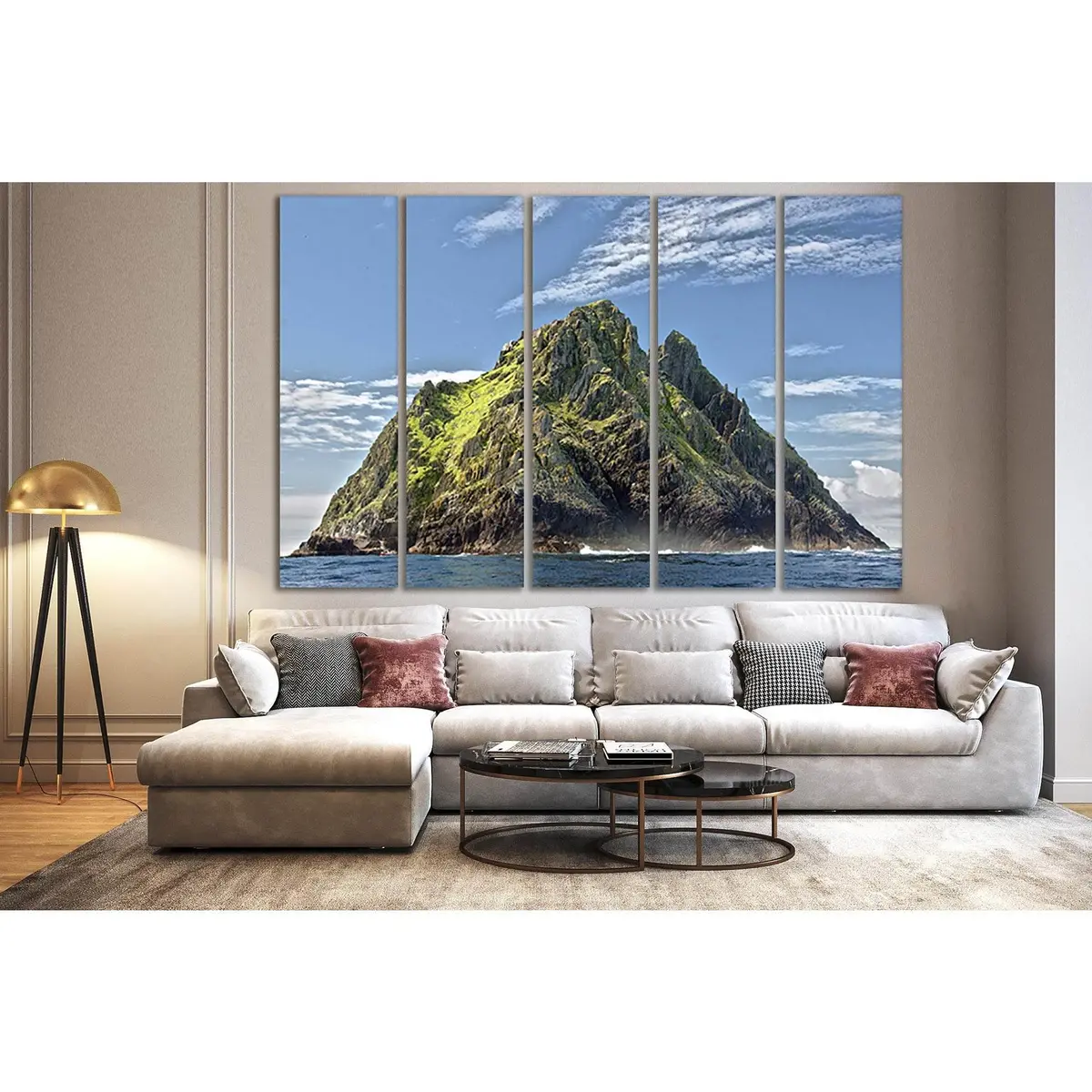 Mountain Island Landscape Canvas Art №SL165 – Premium Ready-to-Hang Wall Decor
