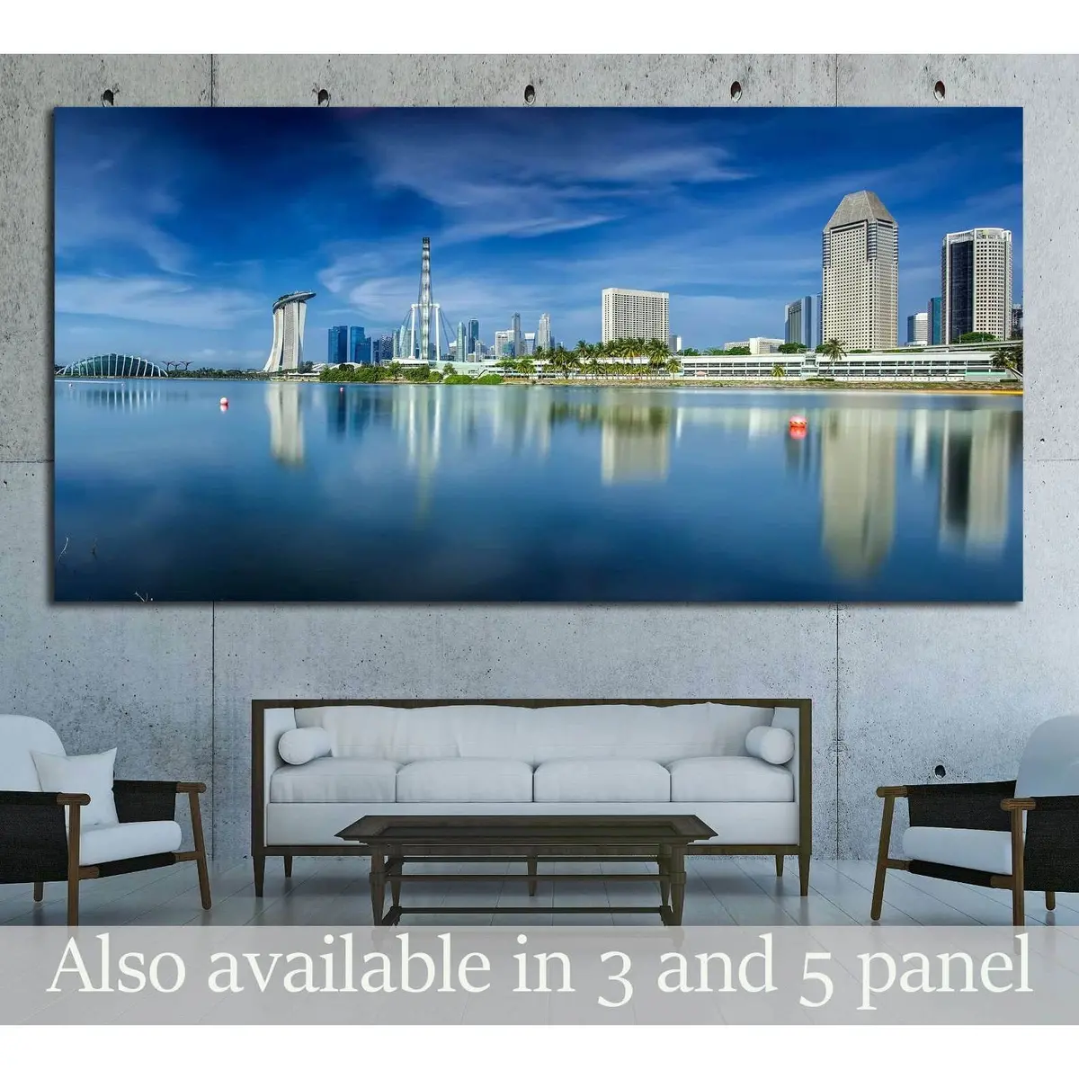 Landscape Of Singapore City In Day Morning Time №2165 Ready To Hang Canvas Print 1