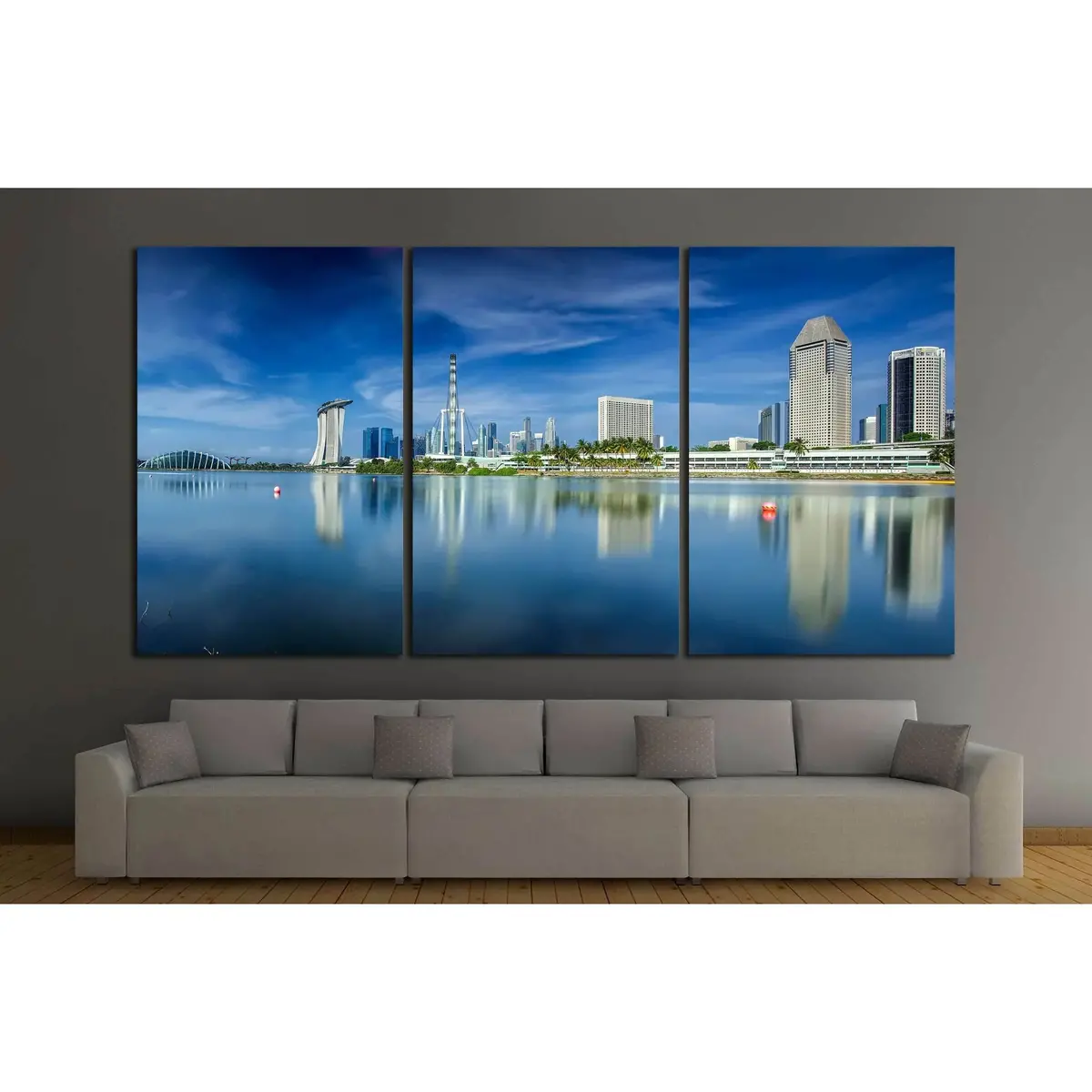 Landscape Of Singapore City In Day Morning Time №2165 Ready To Hang Canvas Print 5