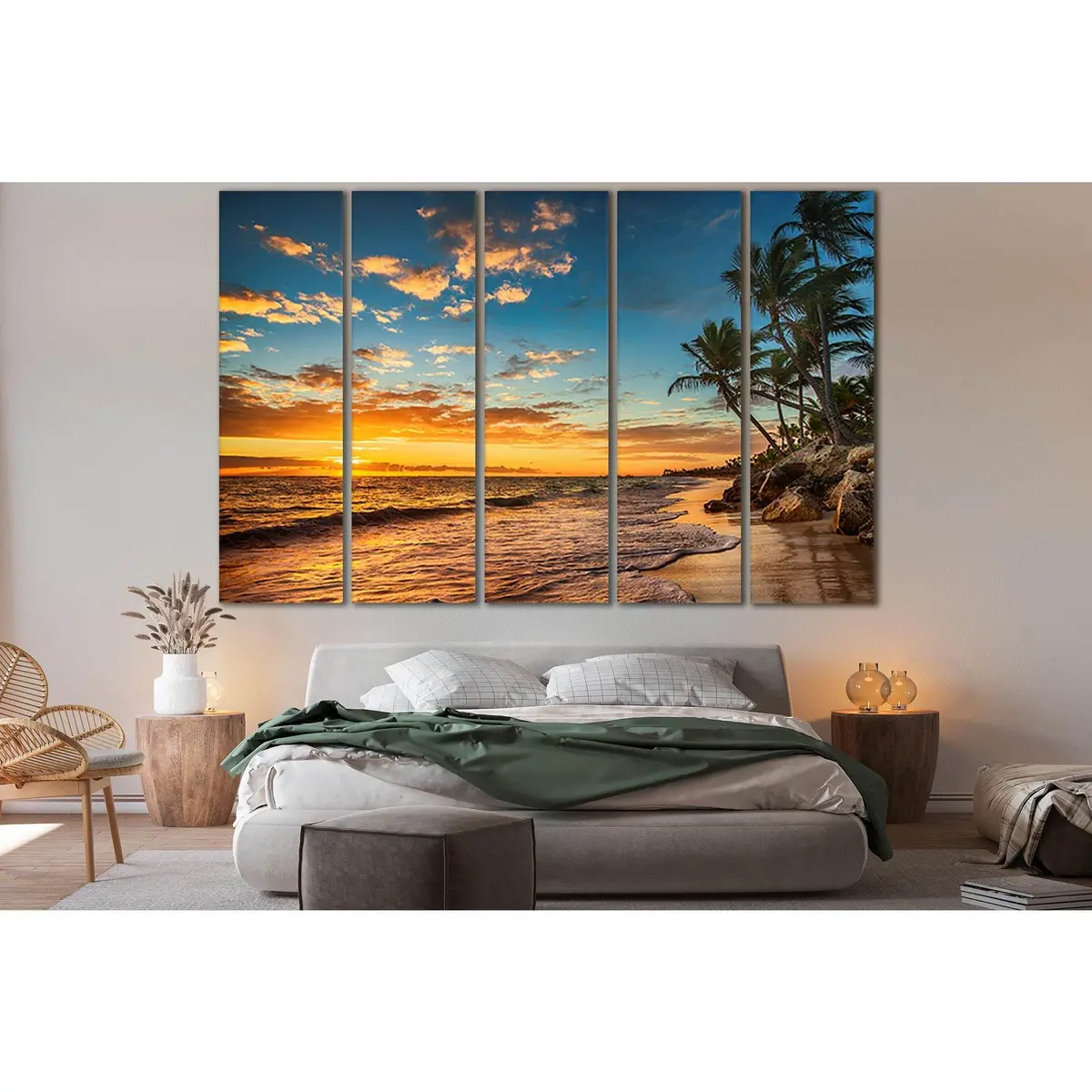 Tropical Beach Landscape Canvas Art №SL146 – Premium Ready-to-Hang Wall Decor