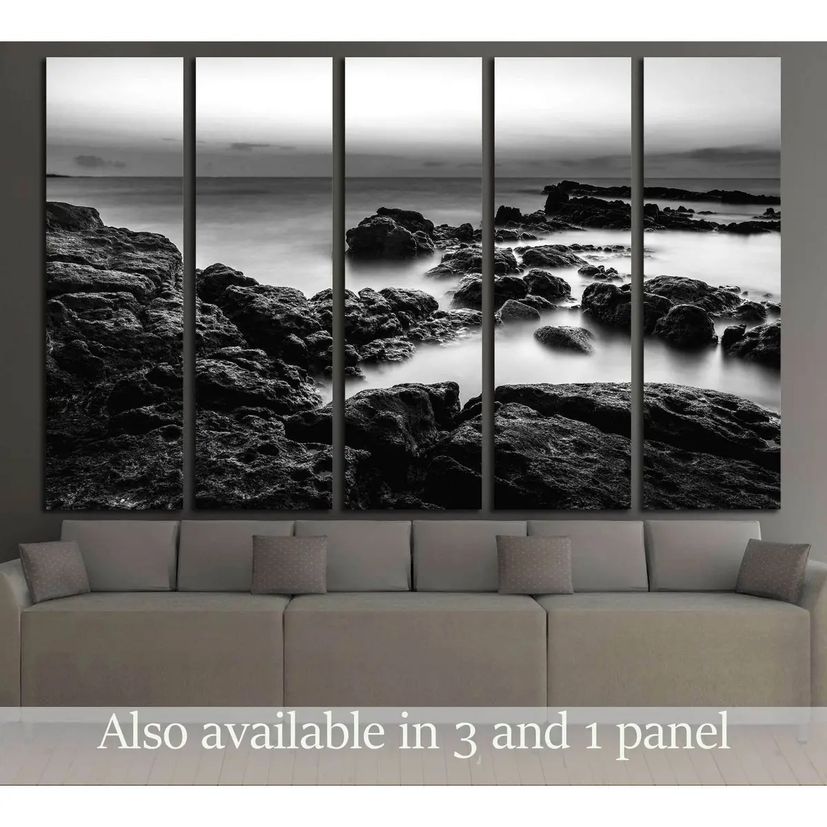 Sunset Over Ocean Landscape Canvas Print #3171 – Ready-to-Hang Wall Art