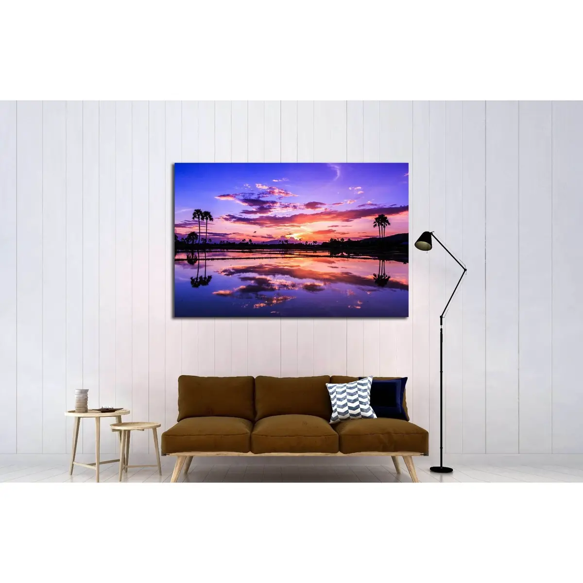 Landscape, Sunset In Nature №2851 Ready To Hang Canvas Print 3