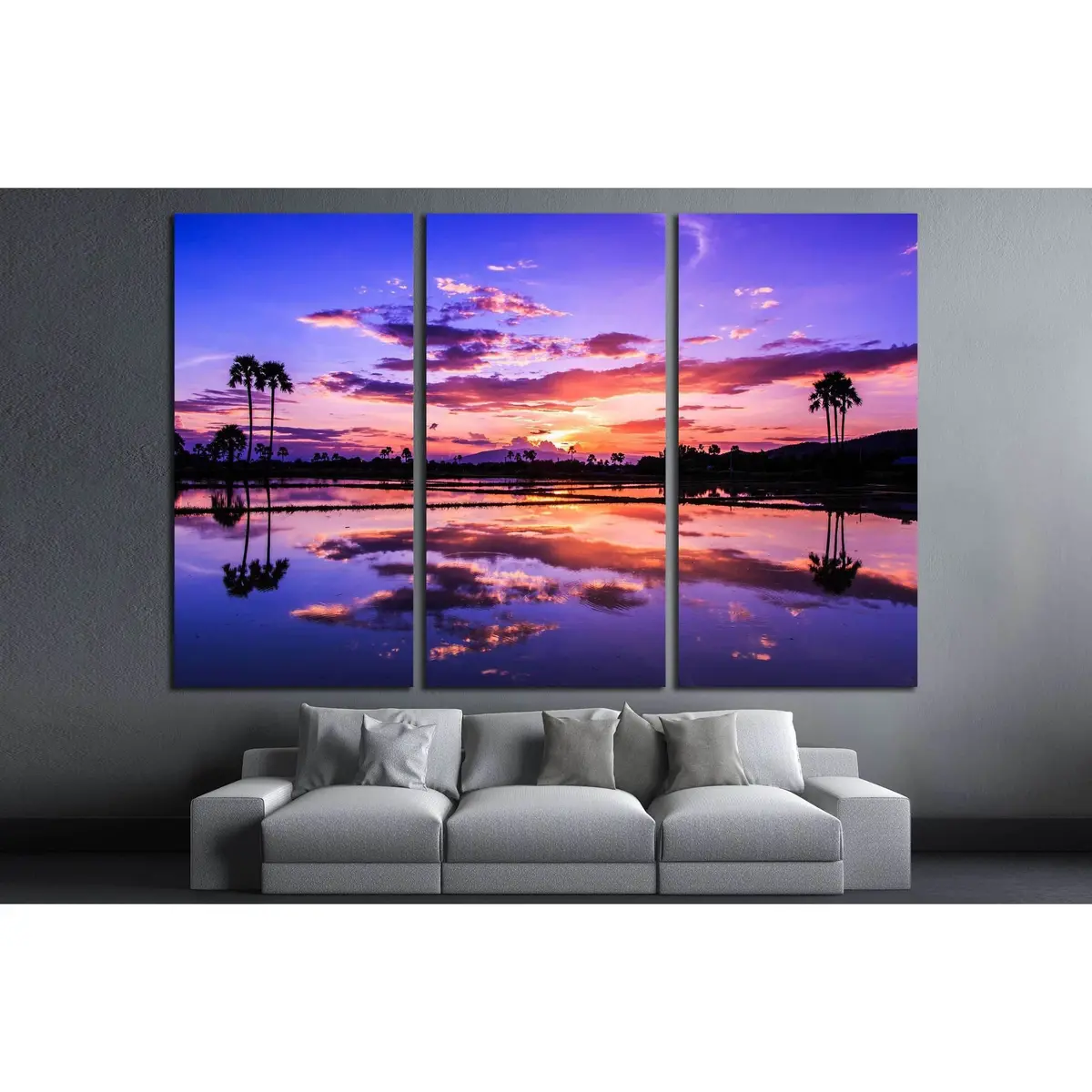 Landscape, Sunset In Nature №2851 Ready To Hang Canvas Print 5