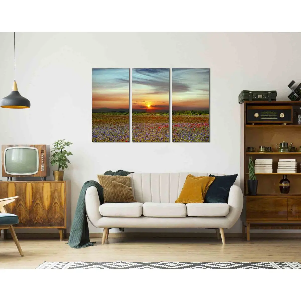 Landscape With Sunset №D1241 Ready To Hang Canvas Print 5