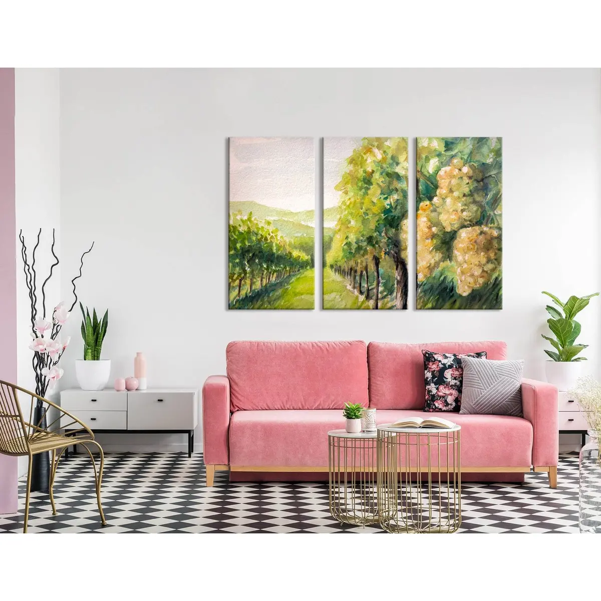 Landscape With Vineyard №04214 Ready To Hang Canvas Print 5