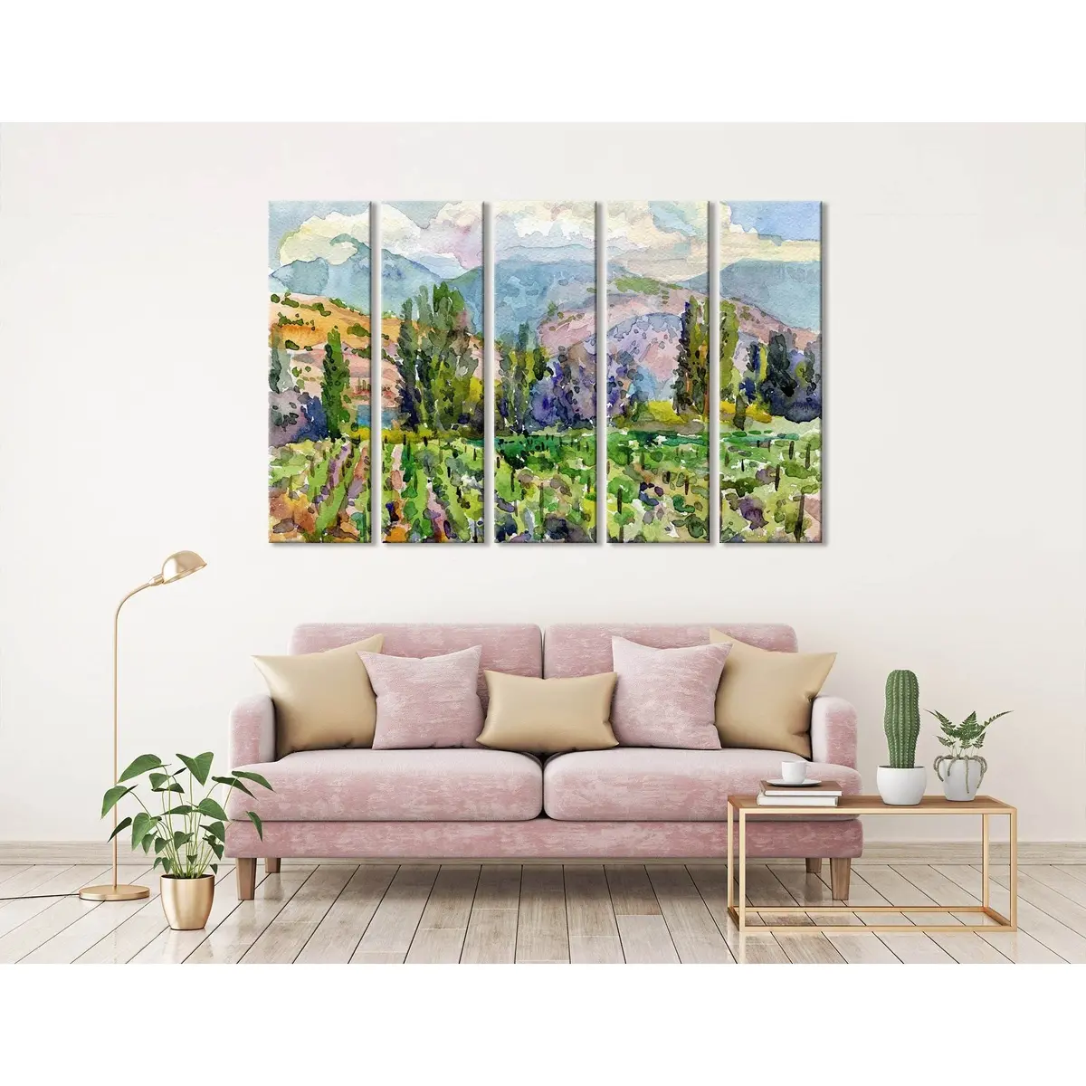 Vineyard Landscape Canvas Art Print №04218 – Premium Ready-to-Hang Wall Decor