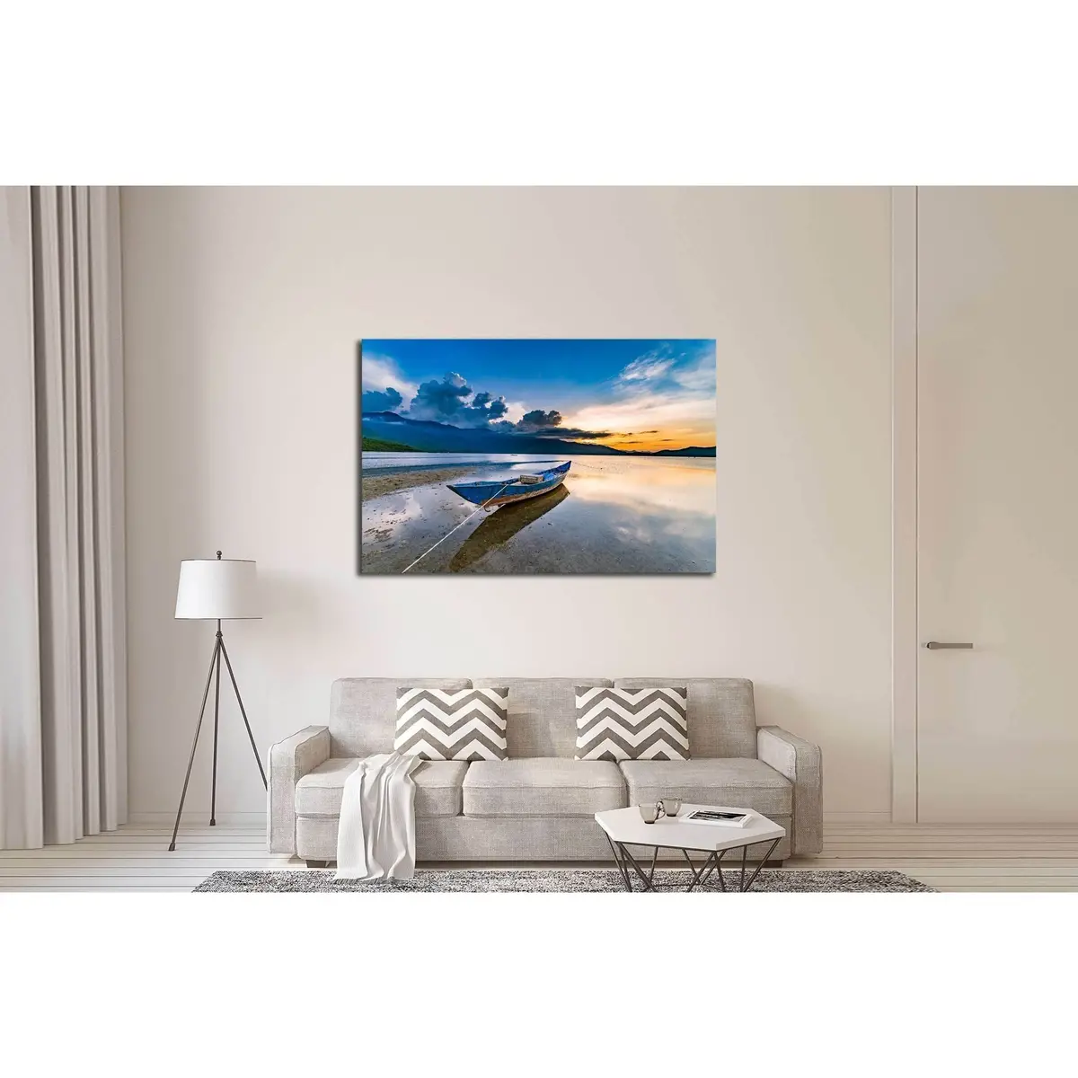 Lap An Lagoon A Beautiful And Famous Lagoon In Lang Co Town, Hue City, Vietnam №2521 Ready To Hang Canvas Print 3