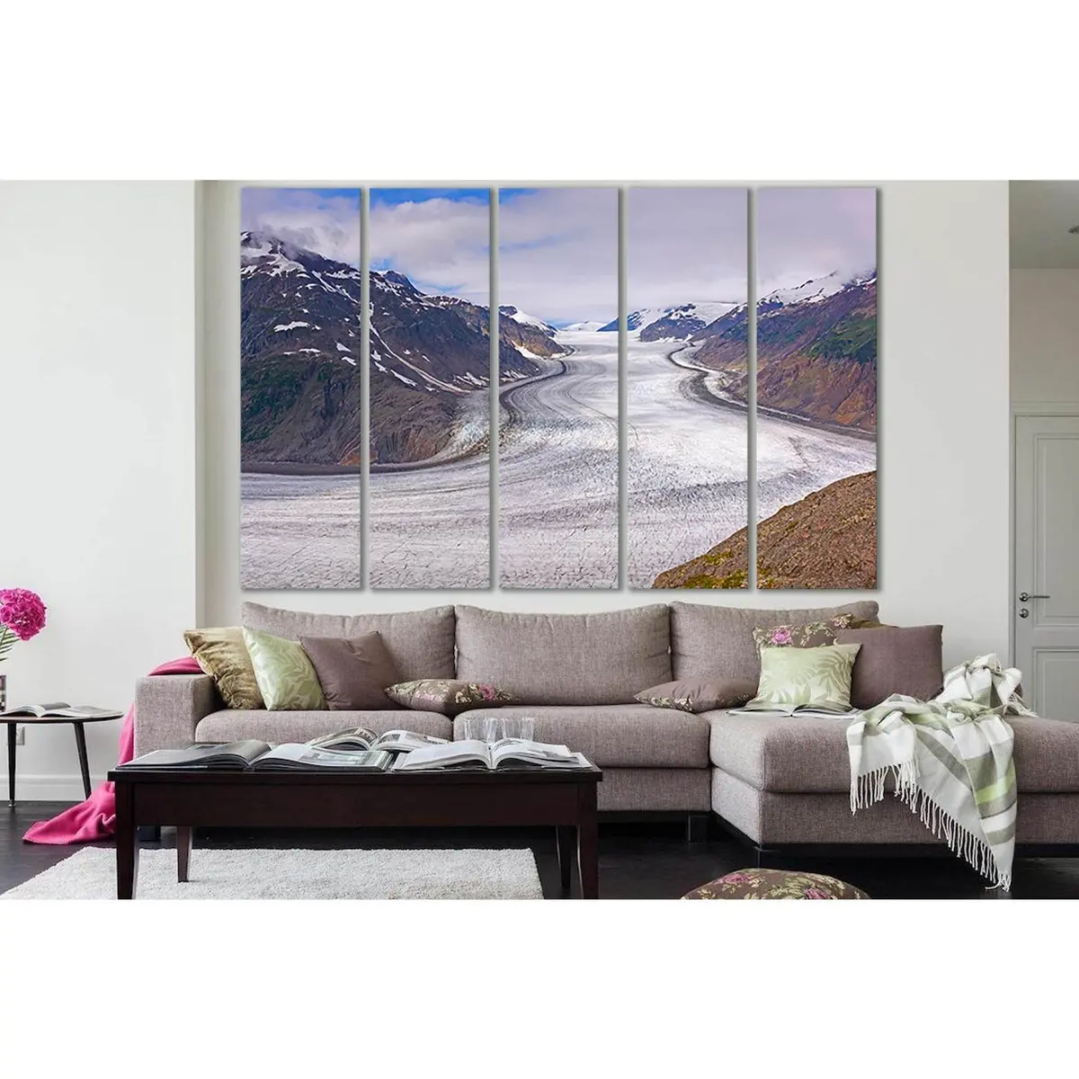Alpine Salmon Glacier Canvas Wall Art – Premium Ready-to-Hang Print SL1316 - Image 3