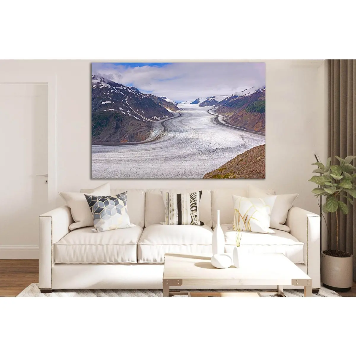 Large Alpine Salmon Glacier №Sl1316 Ready To Hang Canvas Print 1