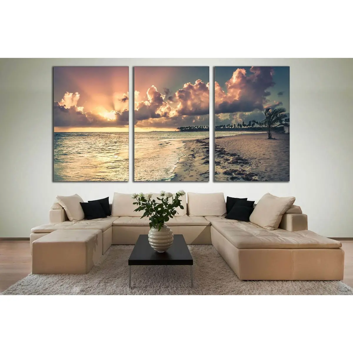 Large Beach №743 Ready To Hang Canvas Print 5