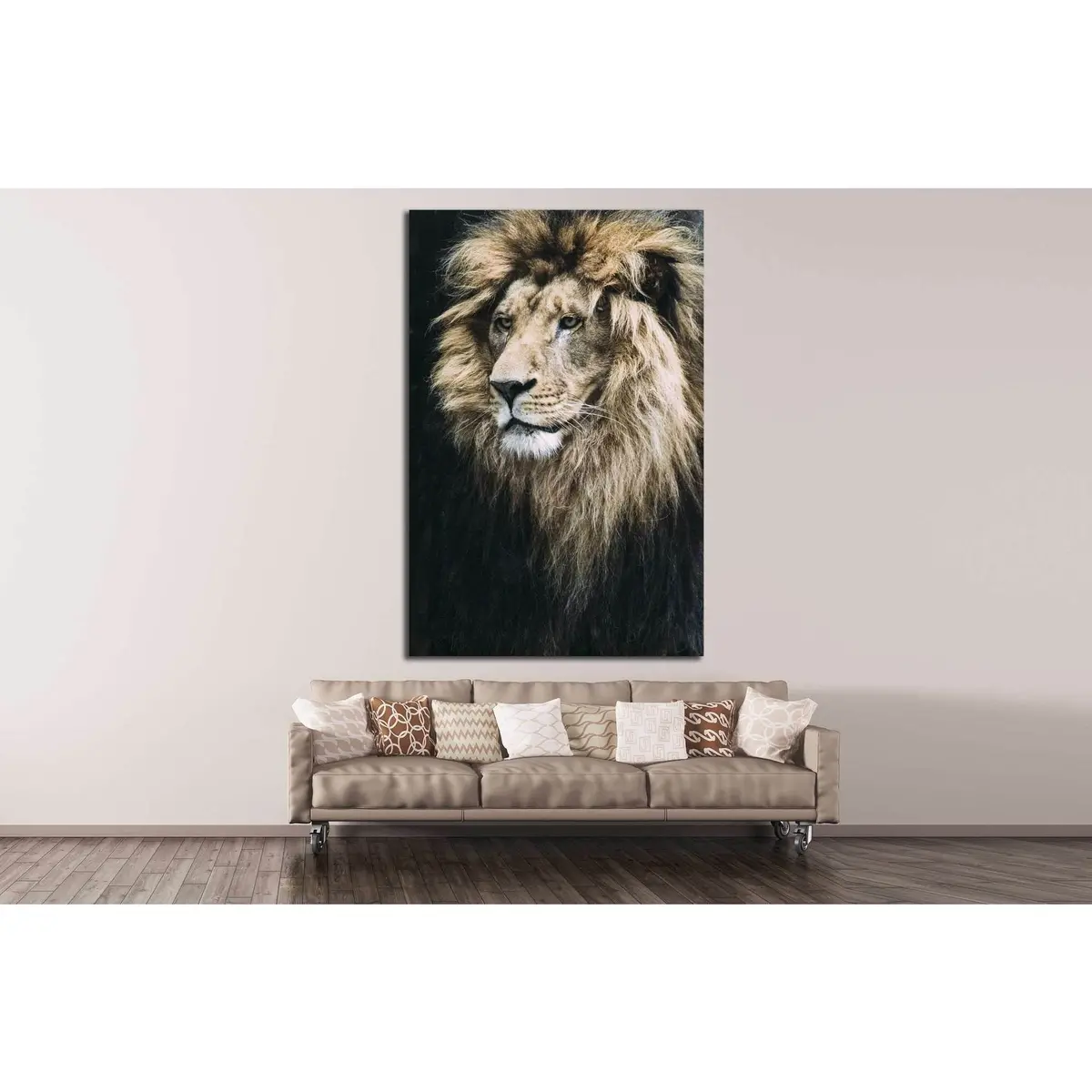 Large Lion №191 Ready To Hang Canvas Print 2