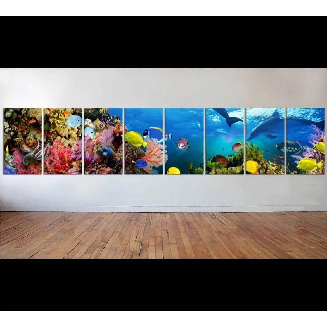 Large Panorama Of Marine Species №56 Ready To Hang Canvas Print 1