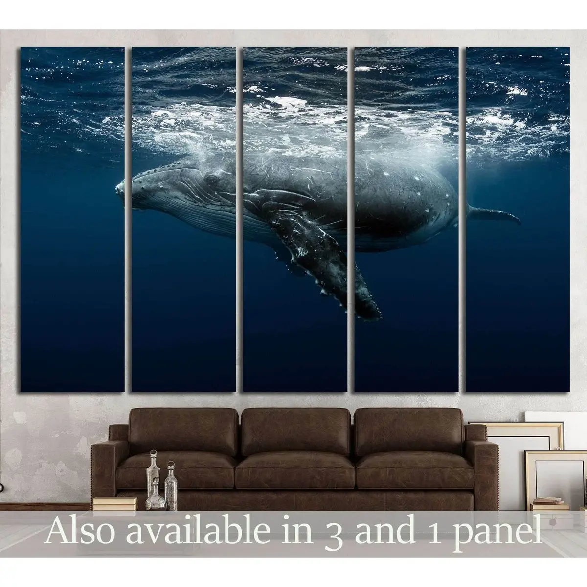 Large Whale Wall Art #513 – Premium Ready-to-Hang Canvas Print