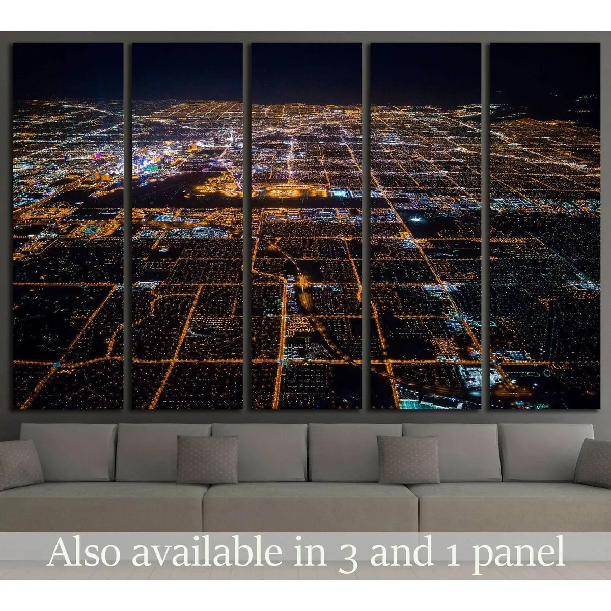 Las Vegas Nevada #526 Premium Canvas Wall Art — Pre-Installed Hanging Hardware