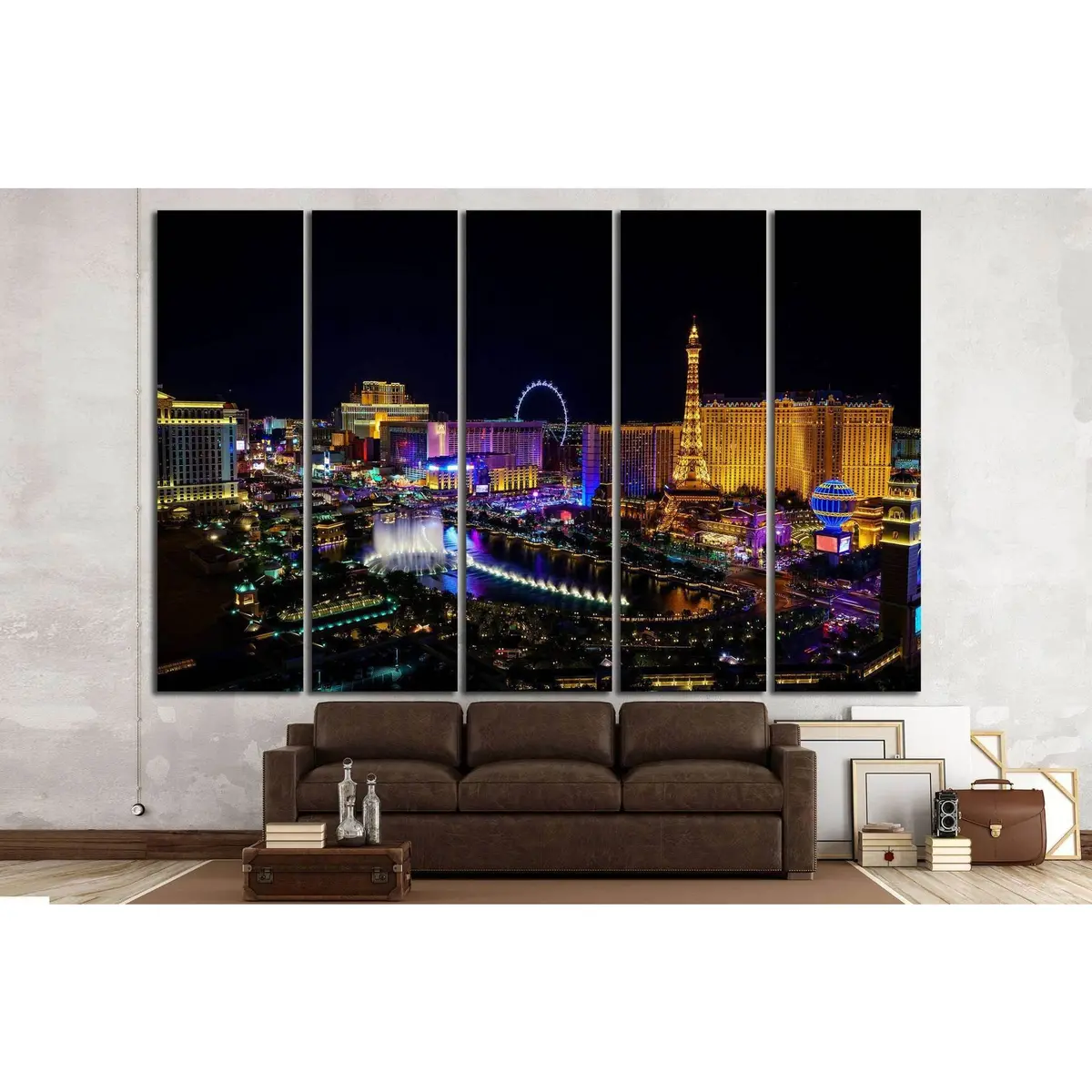 Las Vegas Strip In Nevada №1103 Ready To Hang Canvas Print 5