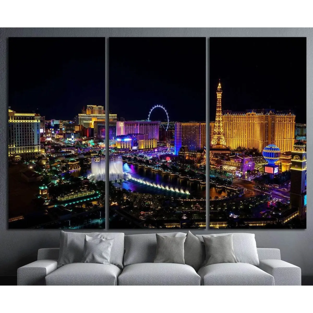 Las Vegas Strip In Nevada №1103 Ready To Hang Canvas Print 1