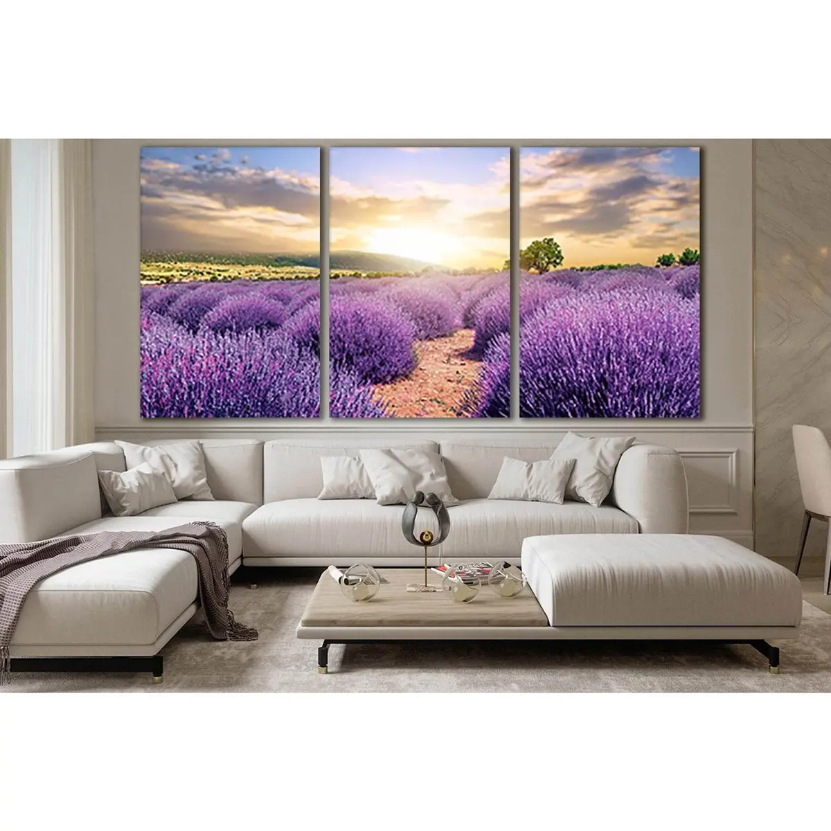 Lavender Field At Sunset №Sl669 Ready To Hang Canvas Print 5