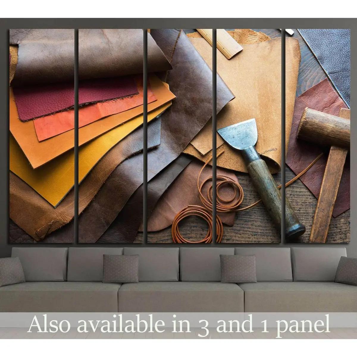 Leather Craft No. 1062 Premium Ready-to-Hang Canvas Wall Art