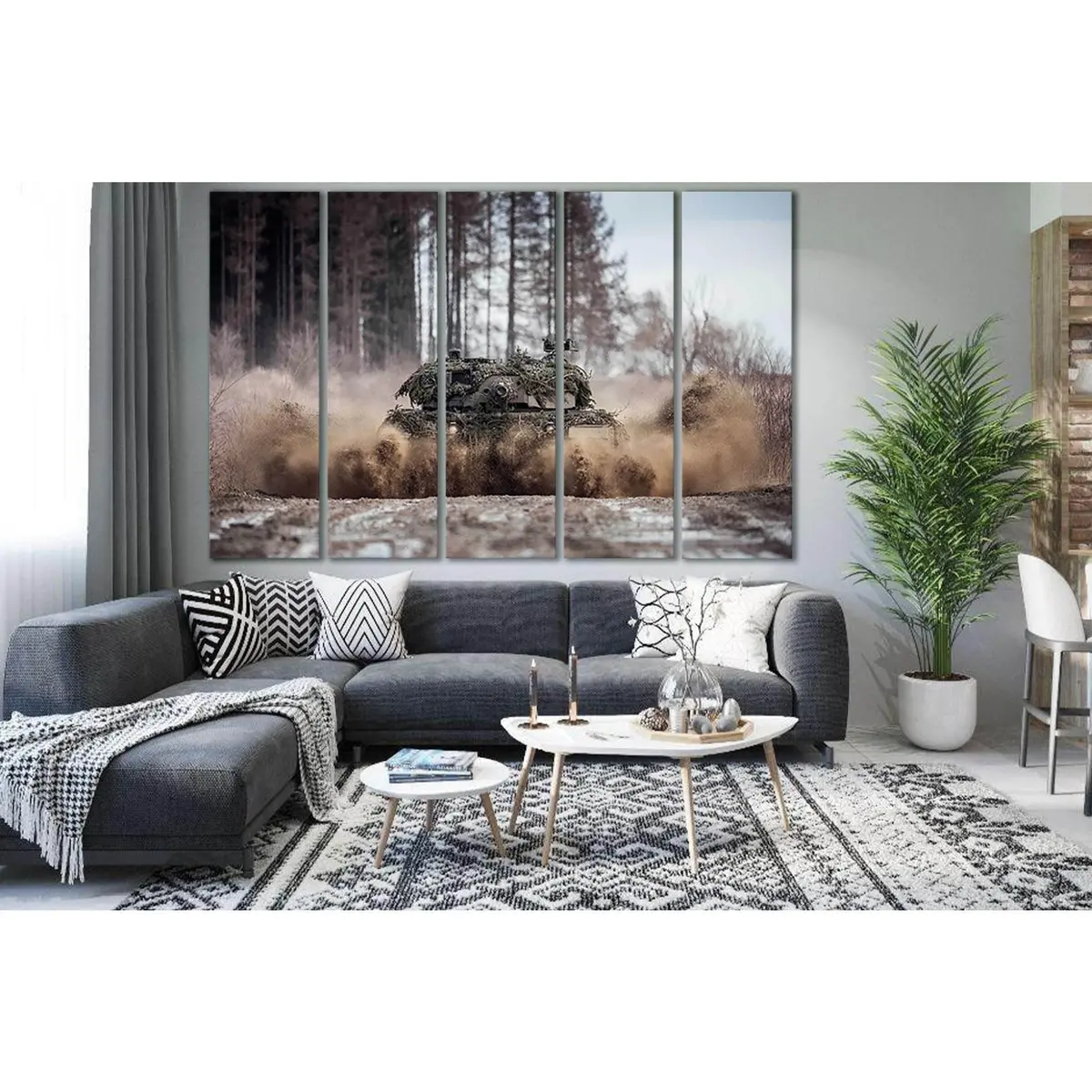 SL1445 Leopard 2A4 Military Canvas Print – Ready-to-Hang German Tank Wall Decor - Image 3