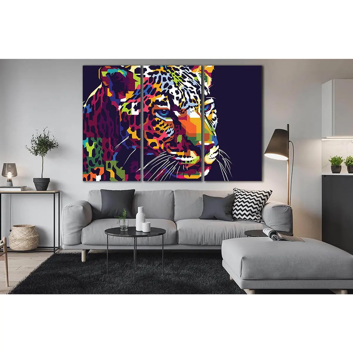Leopard Face With Pop Art Style №Sl533 Ready To Hang Canvas Print 5