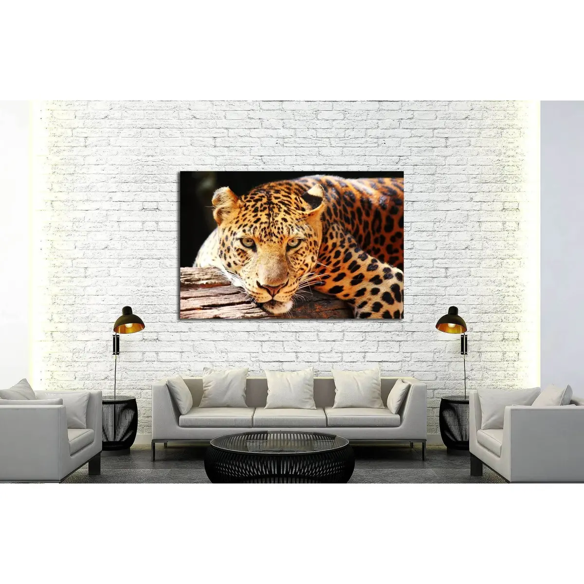 Leopard Panther Resting Relax On Tree №2349 Ready To Hang Canvas Print 3