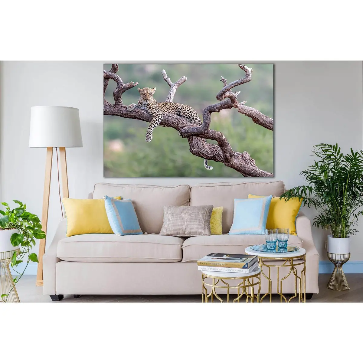 Leopard Resting On Tree №Sl1004 Ready To Hang Canvas Print 2