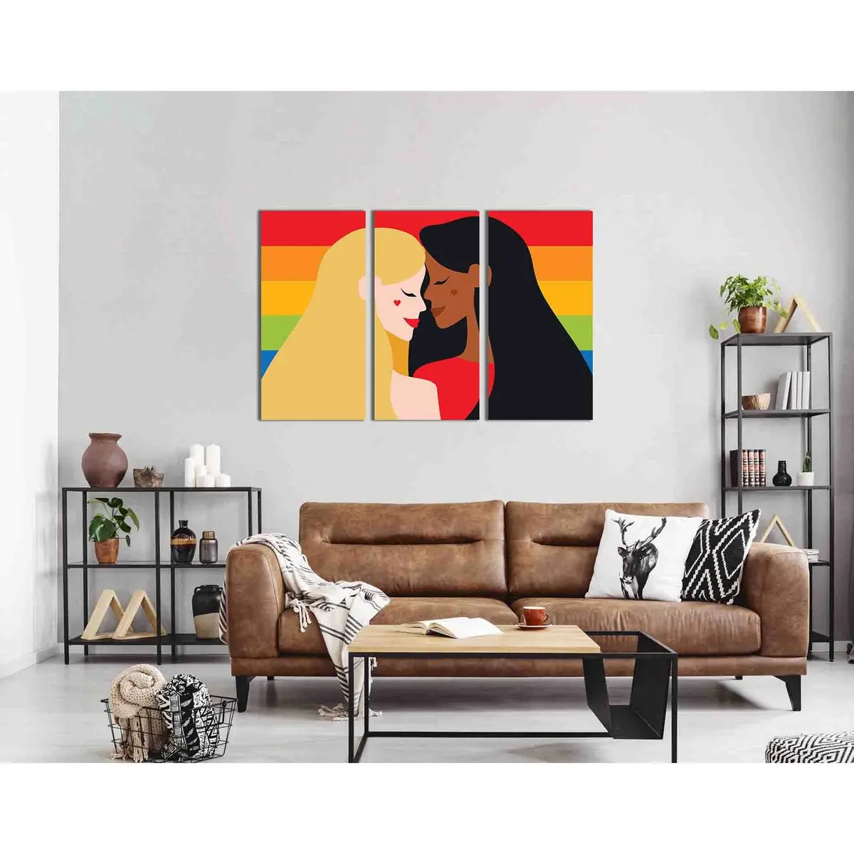 Lesbian Pride Canvas Art Print #2155 – Premium Ready-to-Hang Wall Decor - Image 2
