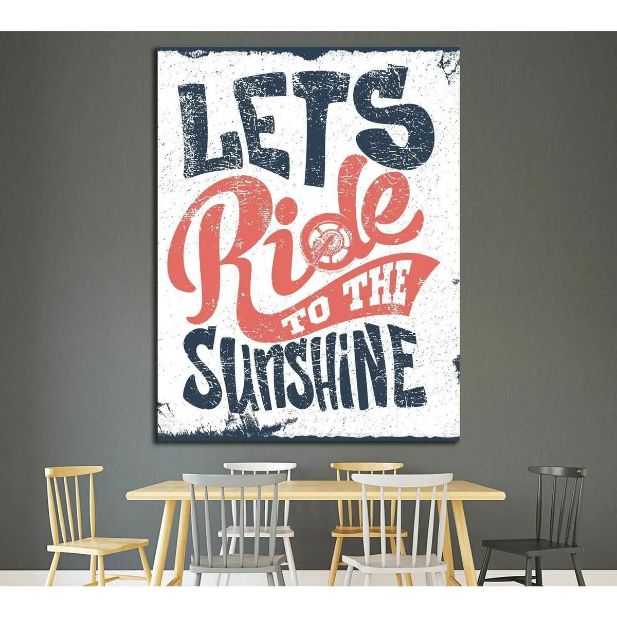 Lets Ride To The Sunshine №4585 Ready To Hang Canvas Print 1