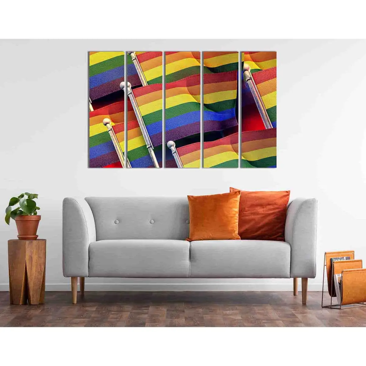 Pride Flag Canvas Wall Art – Pre-Strung & Ready to Hang