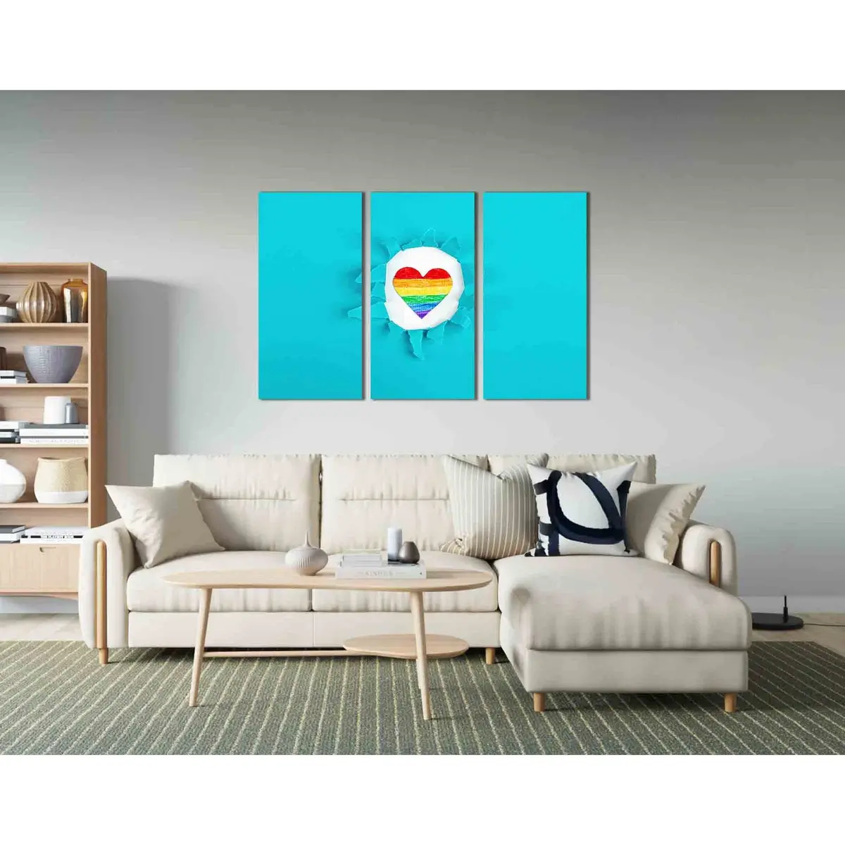Premium LGBT Pride Flag Canvas Art Print #2131 – Ready to Hang - Image 2