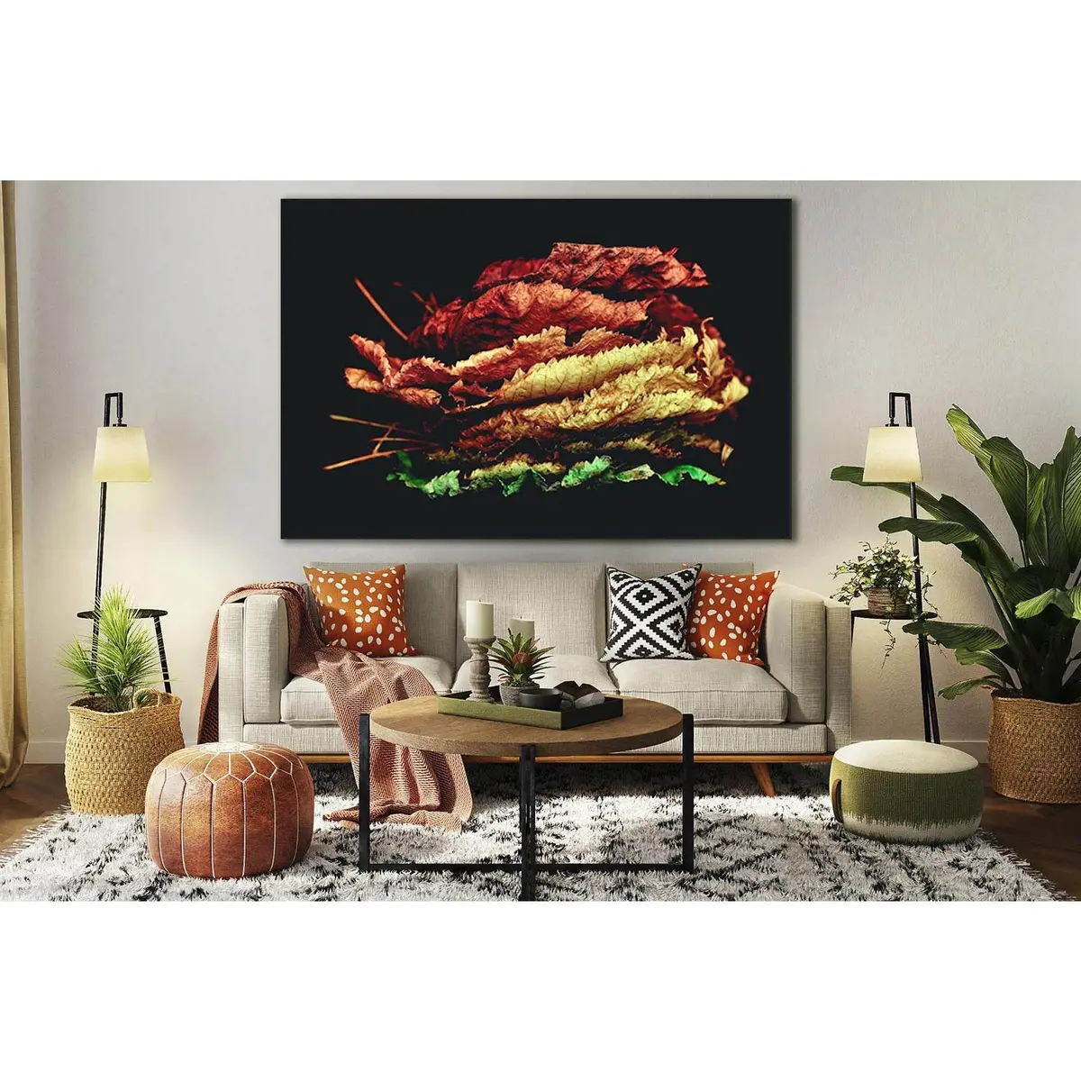 Life Of Leaves During The Autumn №Sl720 Ready To Hang Canvas Print 1