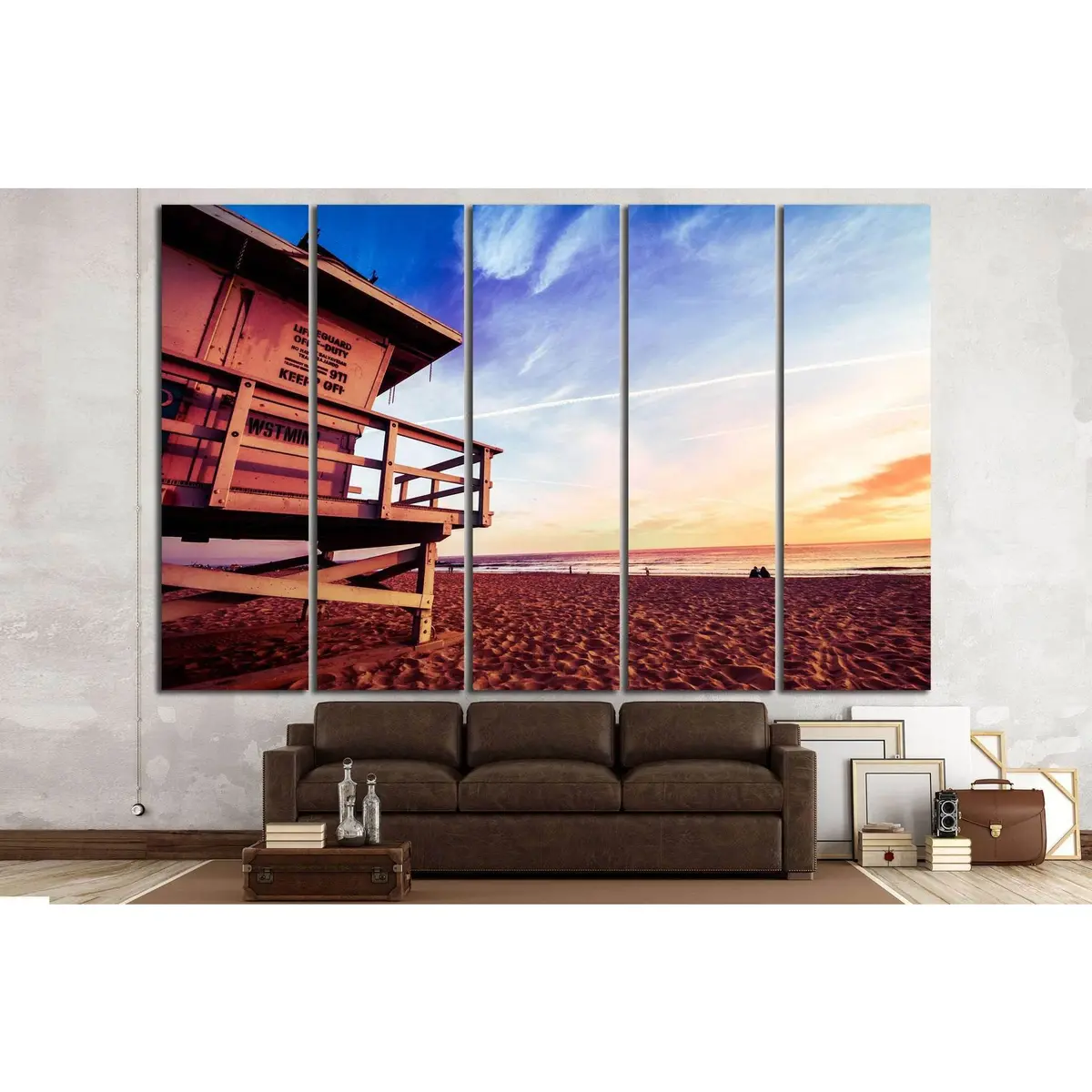 Venice Beach Lifeguard Wall Art Canvas Print #883 - Image 2