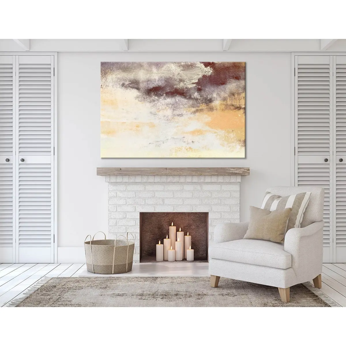 Light Colorful Abstract №04373 Ready To Hang Canvas Print 1