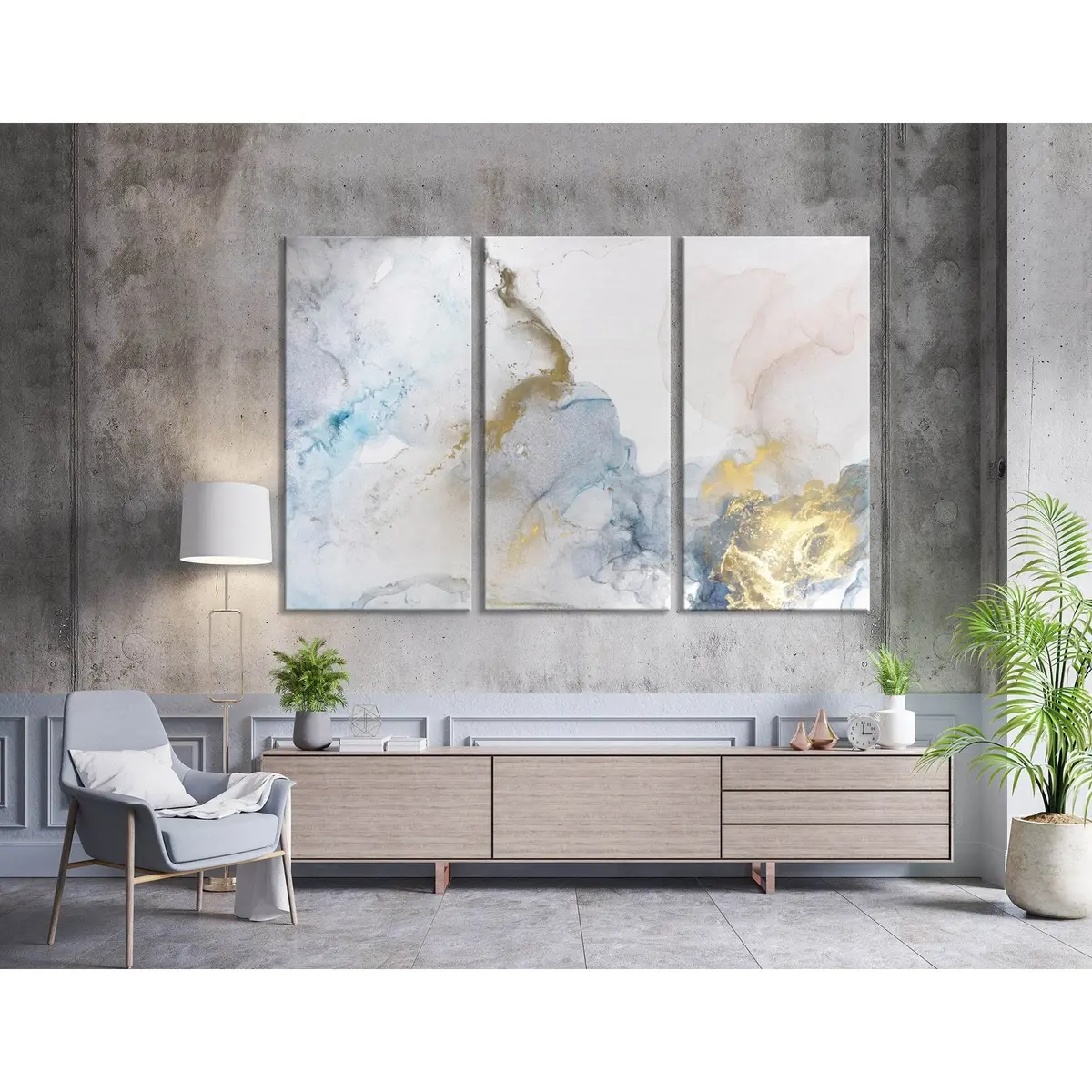 Light Gray Modish Abstract №04421 Ready To Hang Canvas Print 5