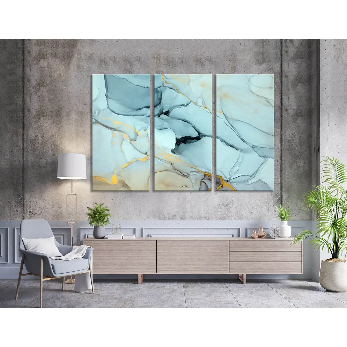 Light Mint Fashionable Abstract №04414 Ready To Hang Canvas Print 5