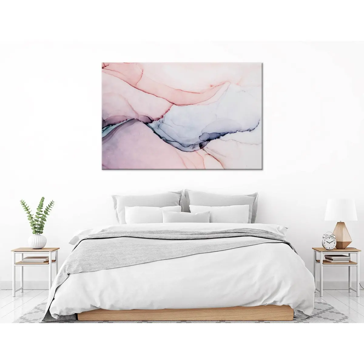 Light Pink And Purple Abstract №04353 Ready To Hang Canvas Print 2