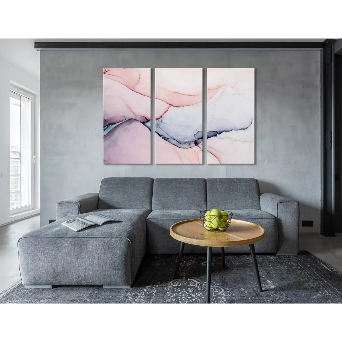 Light Pink And Purple Abstract №04353 Ready To Hang Canvas Print 5