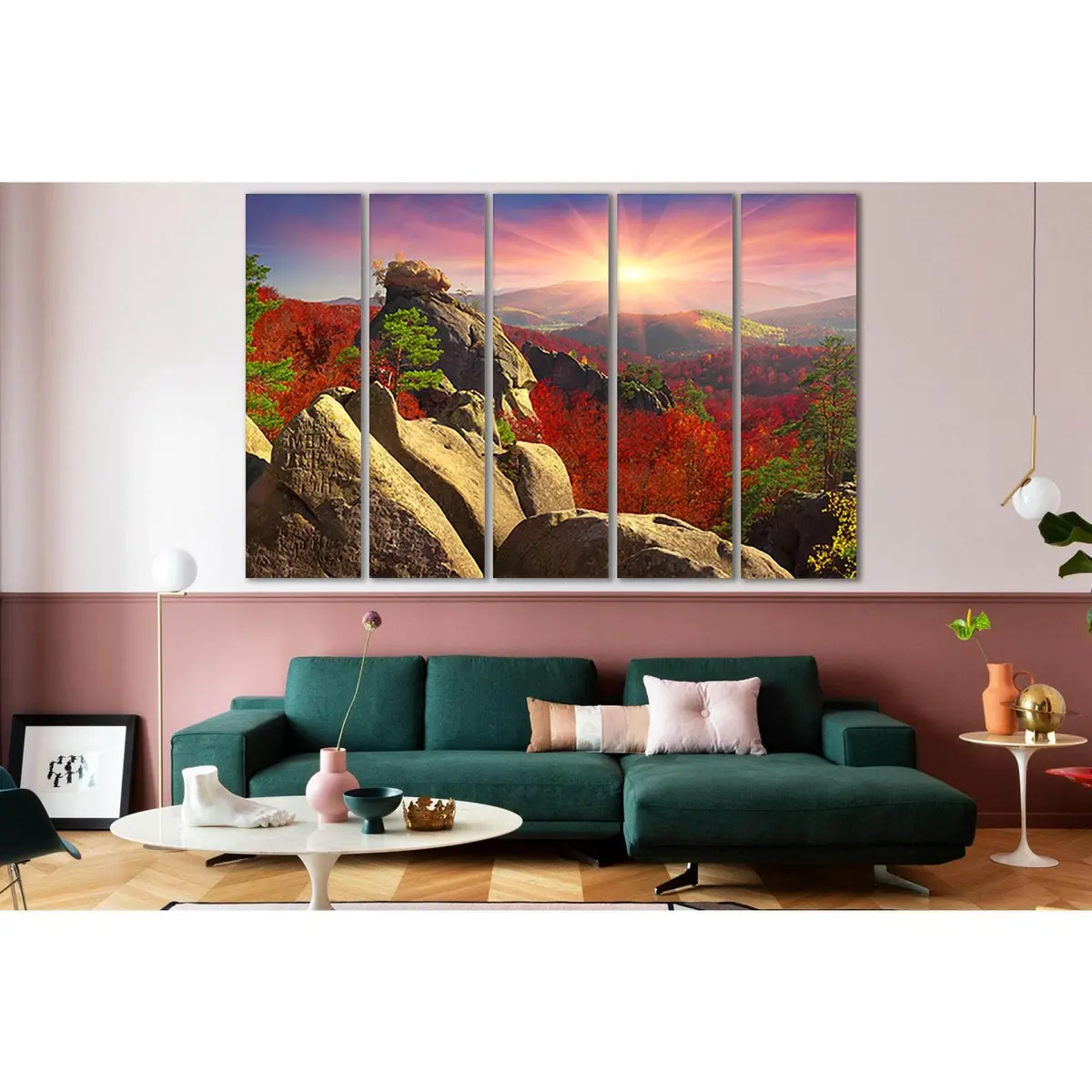 Carpathian Mountains Light Beams Canvas Wall Art – Ready-to-Hang Ukrainian Landscape Print SL292 - Image 3