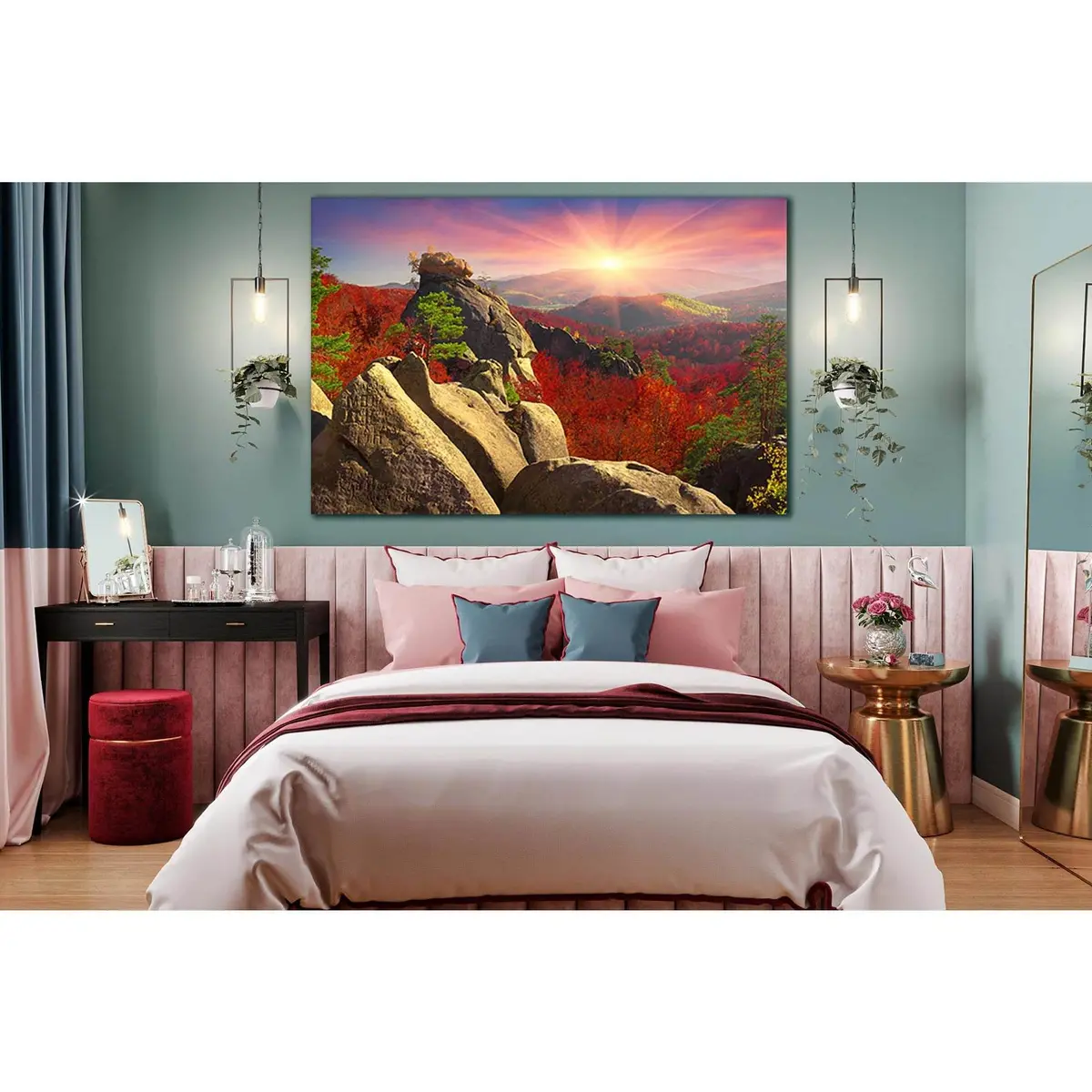 Light Rays Carpathians Ukraine №Sl292 Ready To Hang Canvas Print 1