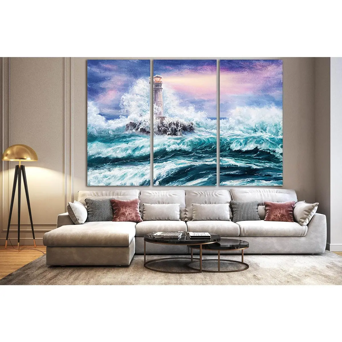 Lighthouse During Storm №Sl561 Ready To Hang Canvas Print 5