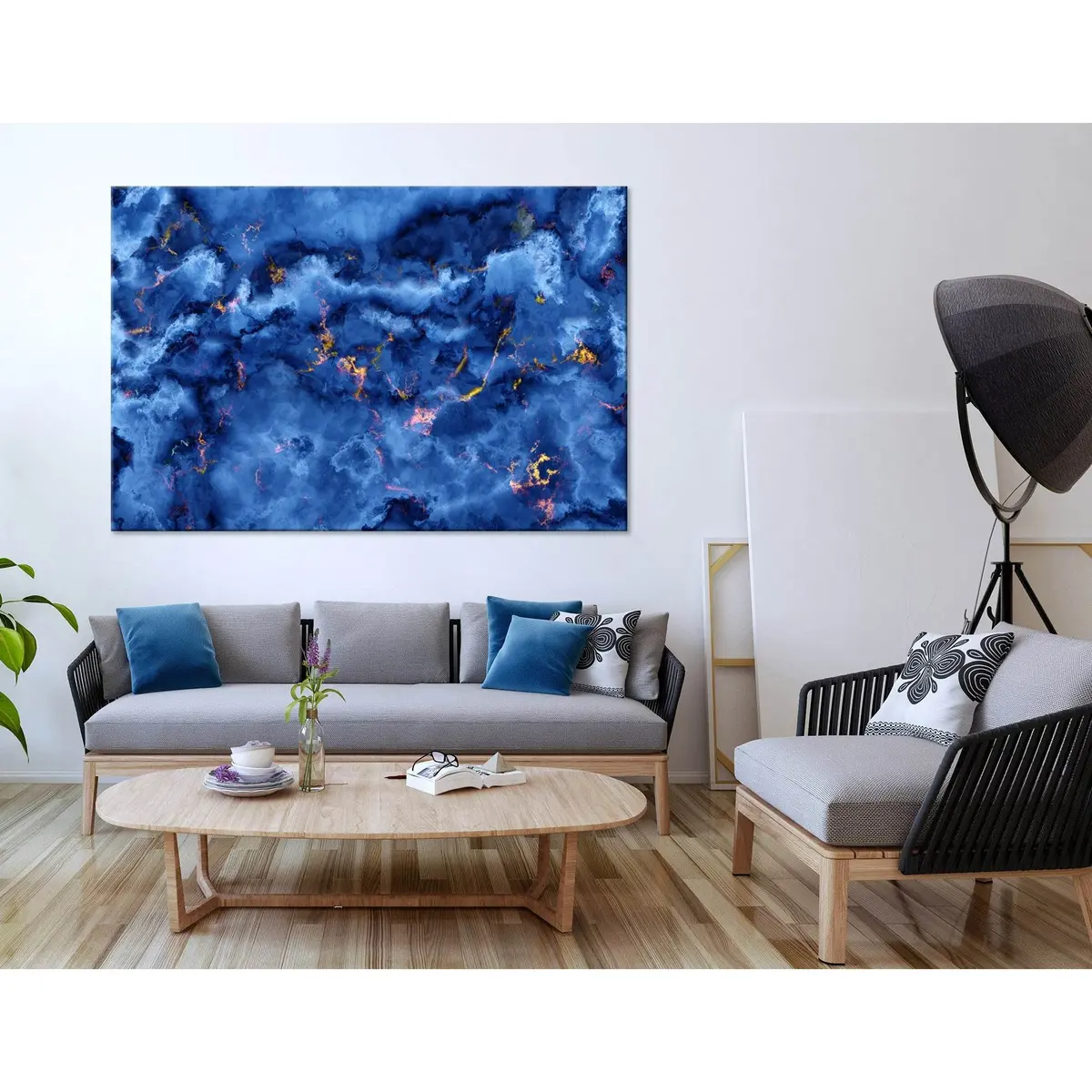 Lightning In The Sky Abstract №041333 Ready To Hang Canvas Print 1