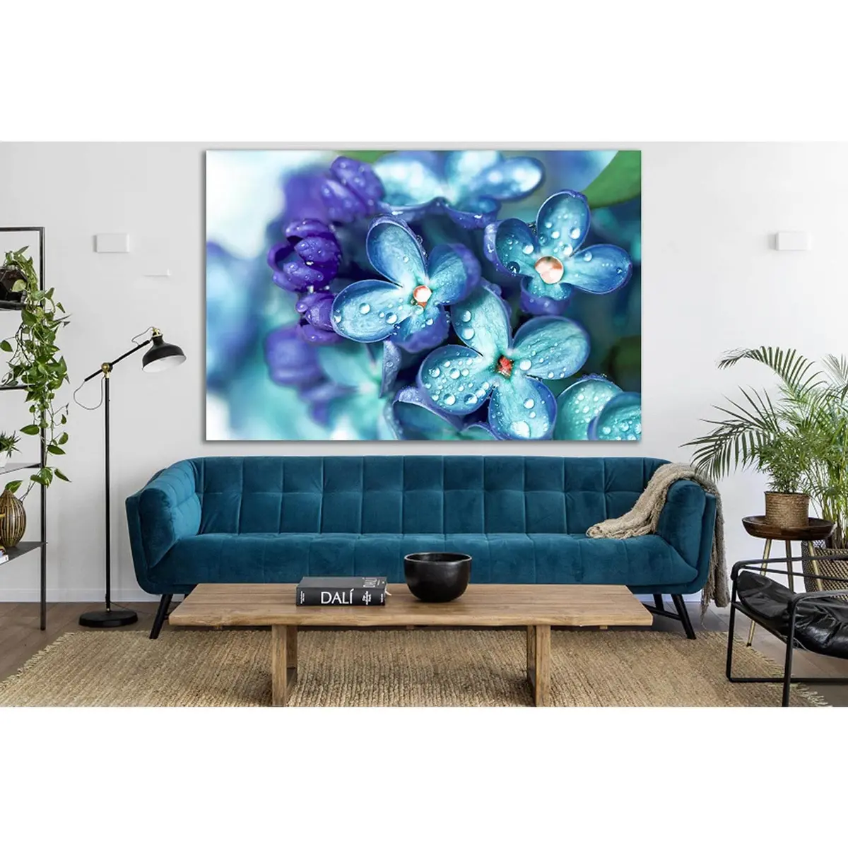 Lilac Flowers With Water Drops №Sl676 Ready To Hang Canvas Print 1