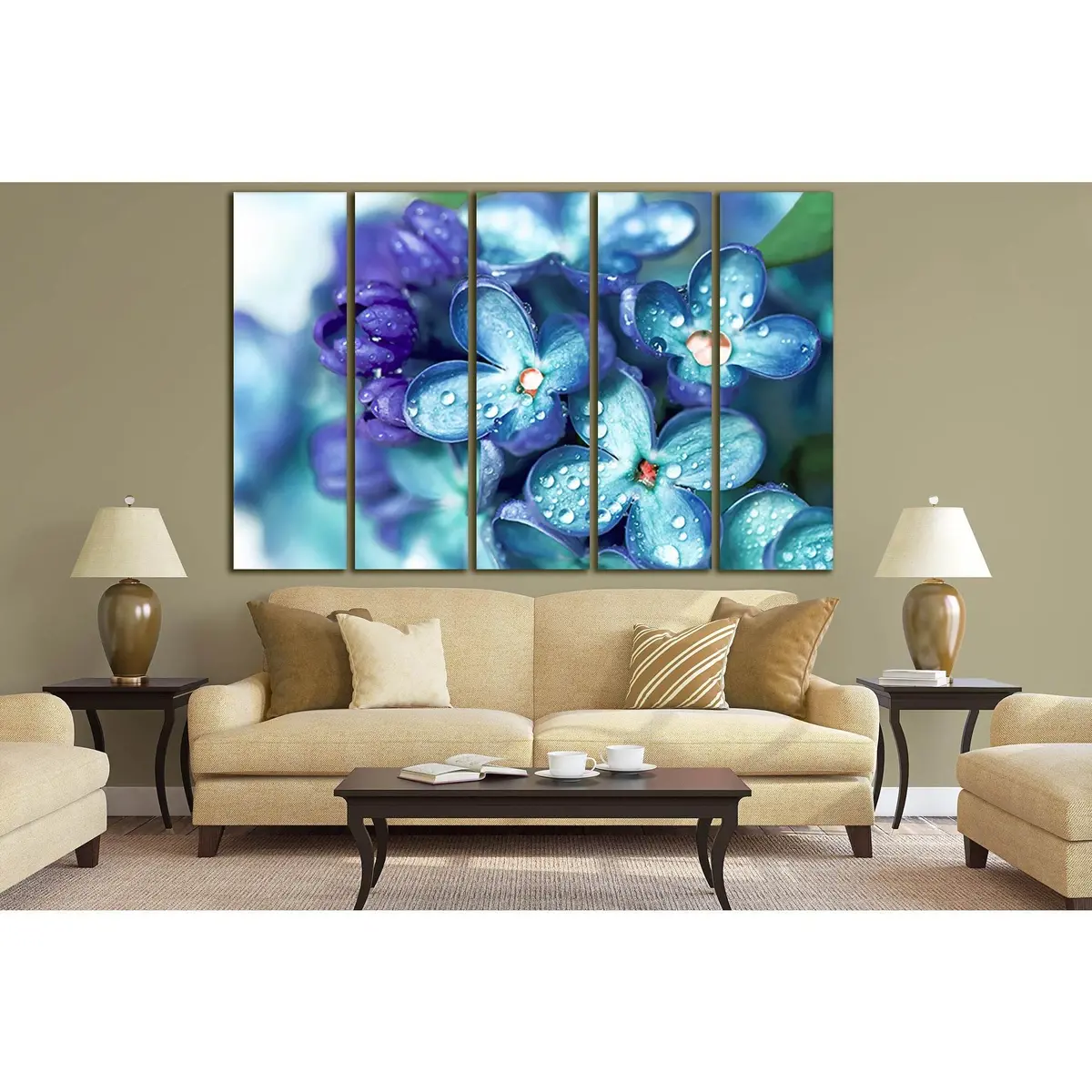 Dew-Kissed Lilac Blossoms Canvas Art №SL676 – Ready-to-Hang Wall Decor - Image 3