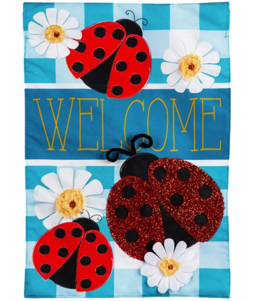 Evergreen "Welcome" Themed House Flags - 28" X 44" 26