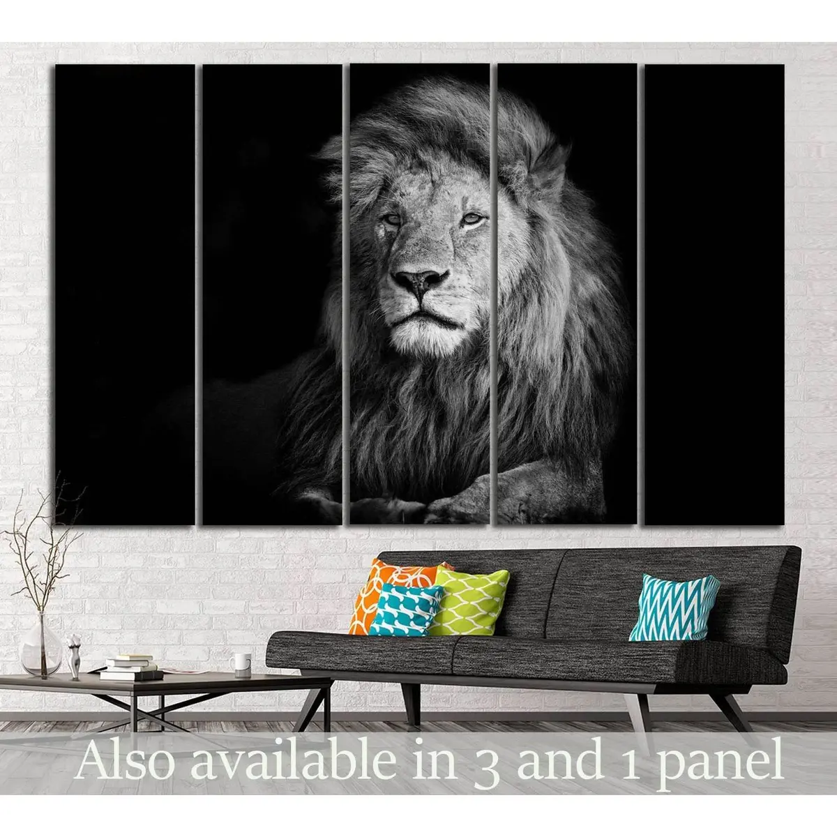 Lion No. 188 Premium Canvas Wall Art Print