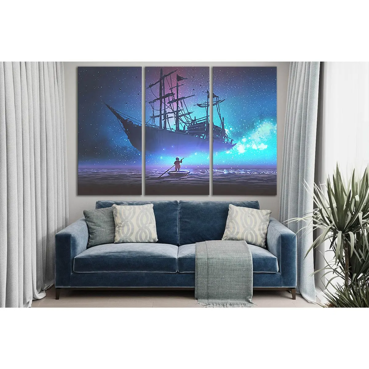 Little Boy And Fairy Ship №Sl1255 Ready To Hang Canvas Print 5