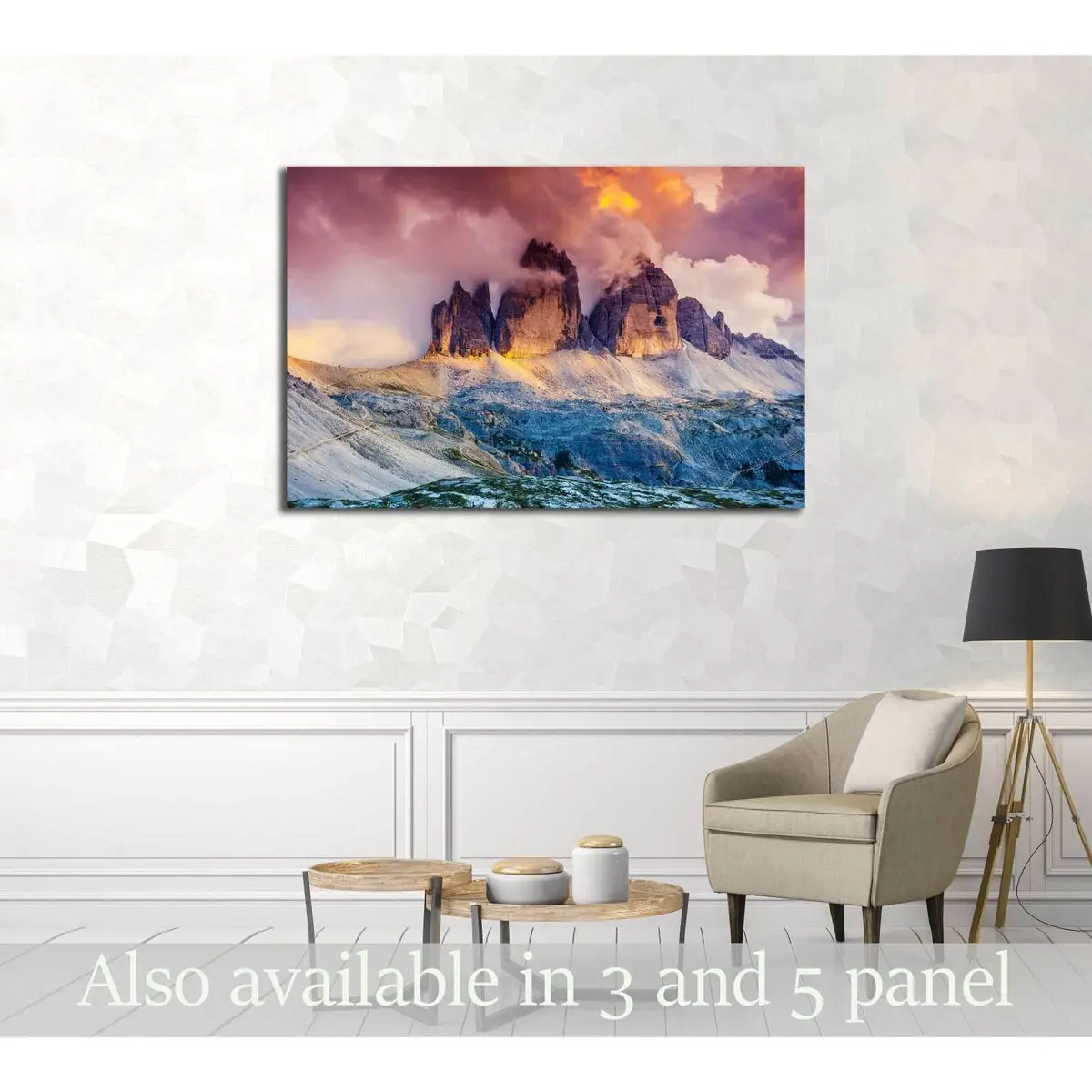 Location Auronzo, Italy, Europe. Dramatic Scene. Beauty World. №3079 Ready To Hang Canvas Print 1