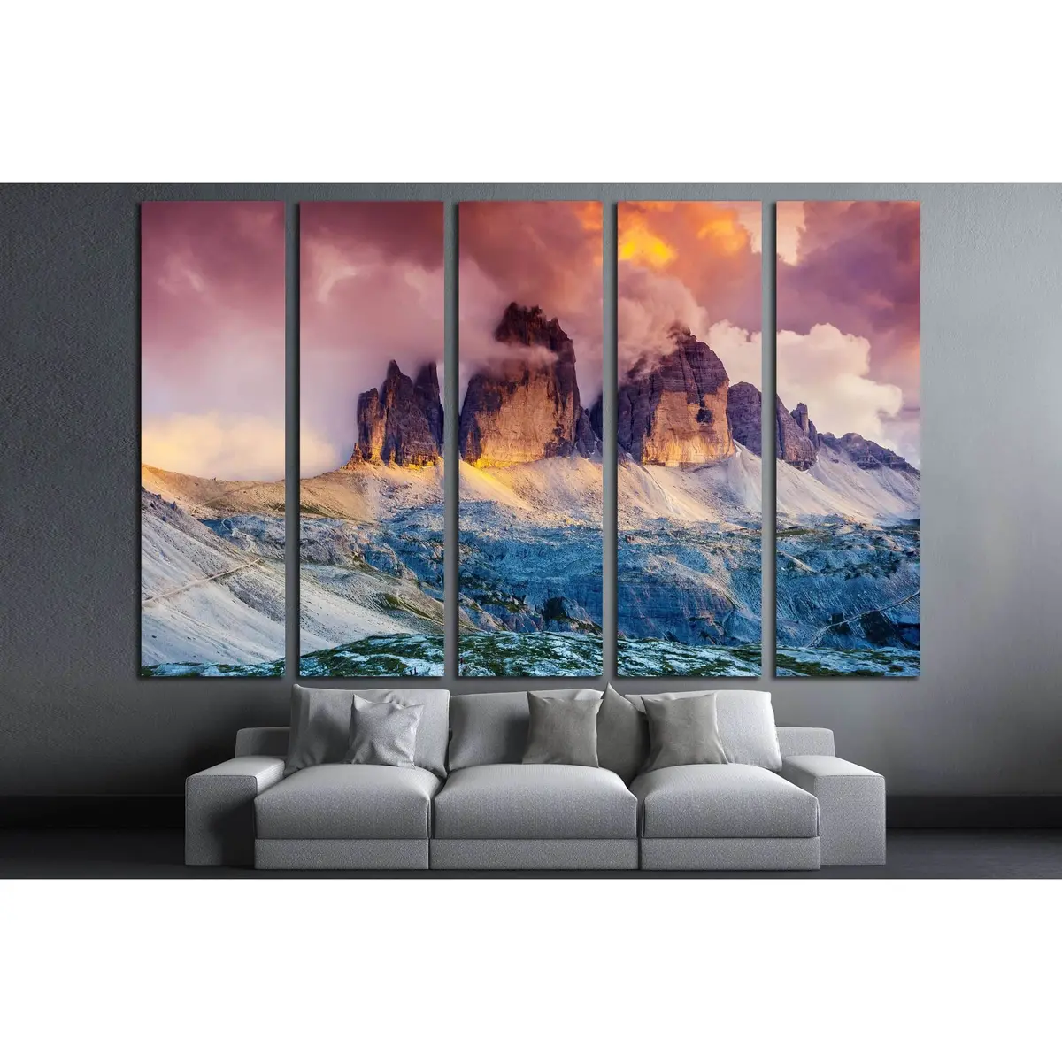 Stunning Auronzo di Cadore Mountain Scene – Hand-Stretched Canvas Wall Art - Image 3